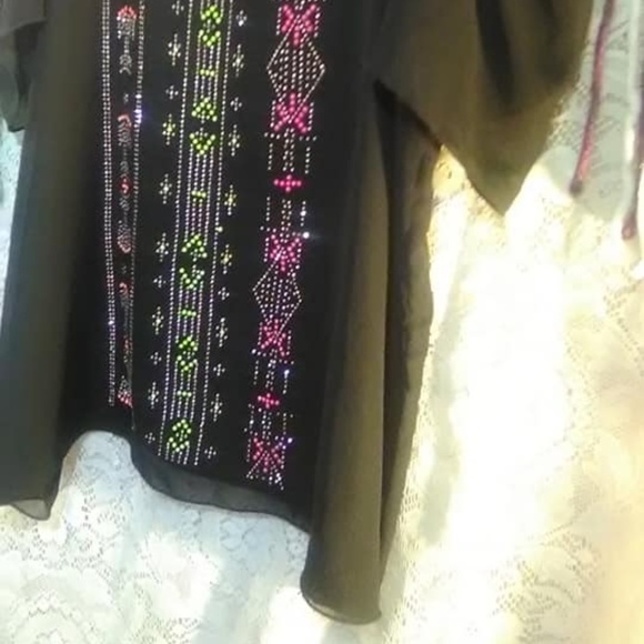 Sheer Black - Shoulderless Top - Picture 2 of 4